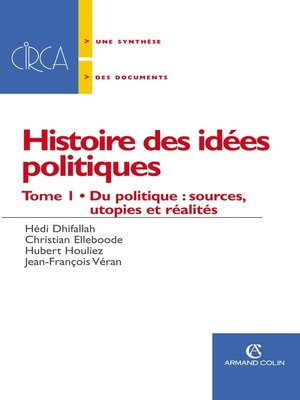cover image of Histoire des idées politiques